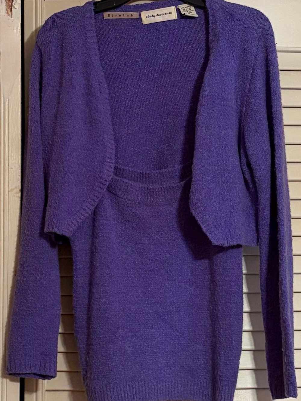 Purple Knit Sweater/Skirt Set
